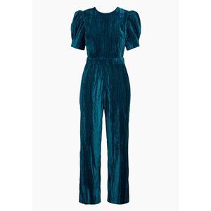 Adelyn Rae Wynn Velvet Open Back Jumpsuit